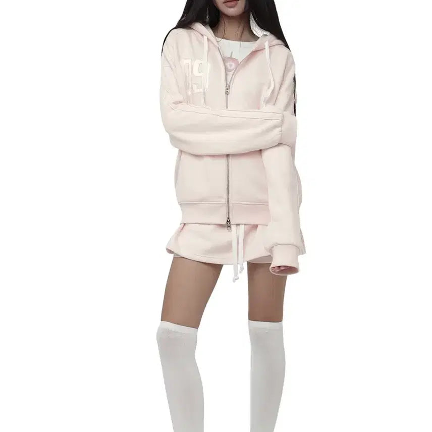[BUNJANG] Glecier 09 Numbering Skirt Basic Logo Low Rise Skirt Pink / 클리시어 09 넘버링 스커트 베이직 로고 로우 라이즈 스커트 핑크