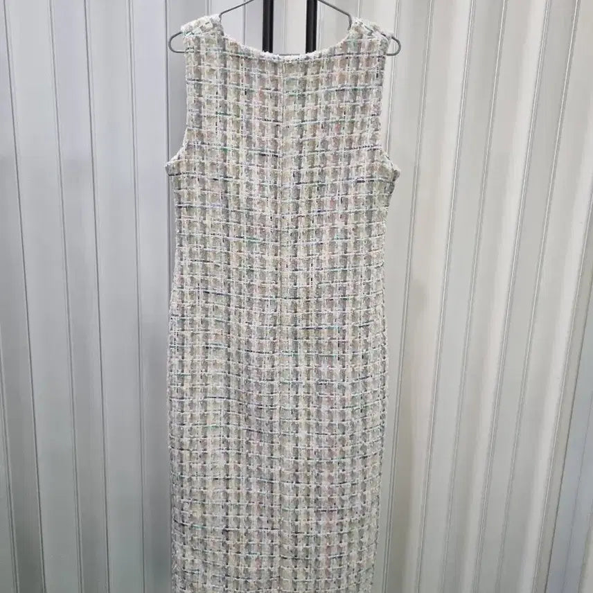 [BUNJANG] Tweed Sleeveless Maxi Dress / 데일리룩 트위드 슬리브리스 원피스
