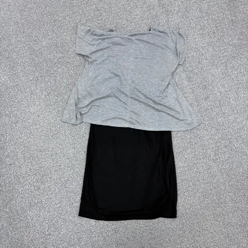 [BUNJANG] Vintage Layered Long Sleeve Dress / 실측확인 빈티지 레이어드 반팔 롱 원피스 0506J