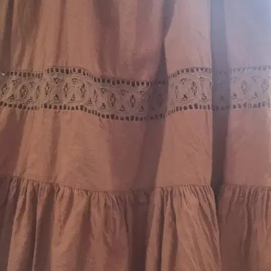 [BUNJANG] Crochet Cape Off-Shoulder Long Dress / 크로쉐케이프오프숄더롱원피스