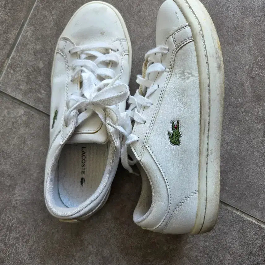 [BUNJANG] Lacoste White Sneakers 225 / 라코스테 흰색 스니커즈 운동화225