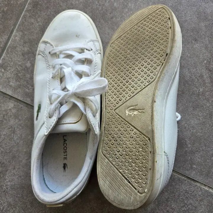 [BUNJANG] Lacoste White Sneakers 225 / 라코스테 흰색 스니커즈 운동화225