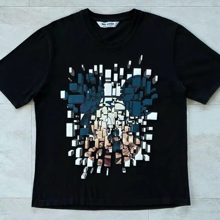 [BUNJANG] Neil Barrett Vintage Mickey Mouse Short Sleeve T-Shirt / 닐 바렛 빈티지 미키 반팔 라운드 티셔츠.100.