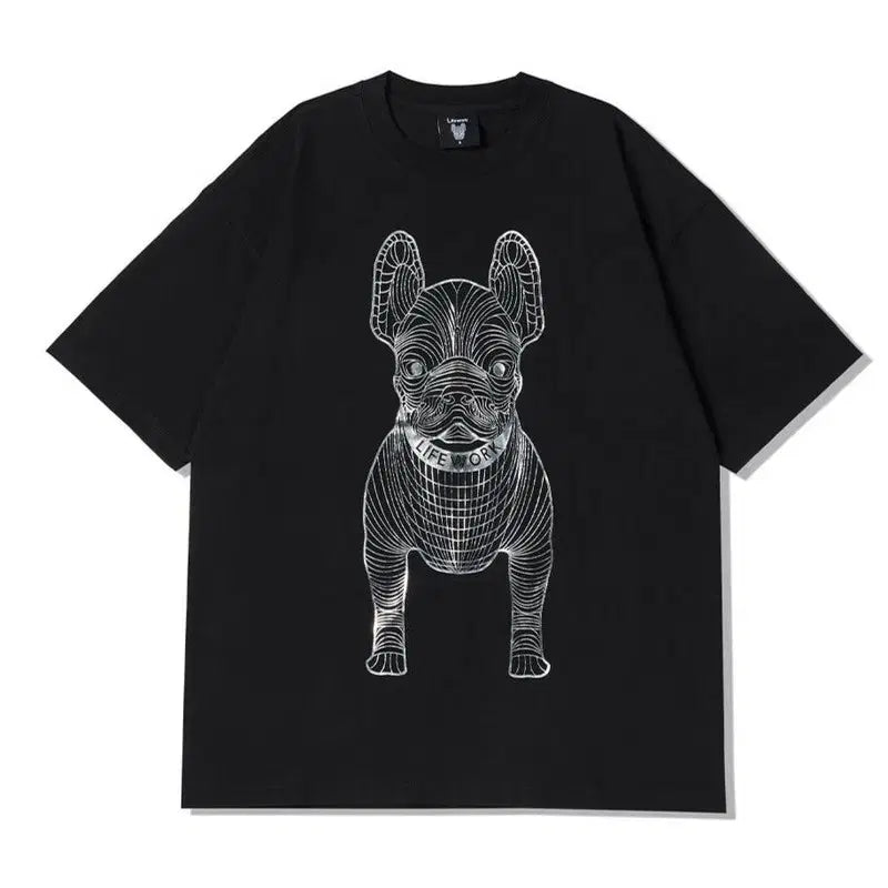 [BUNJANG] Life Work Big Radog Printing Oversized Short-Sleeve T-Shirt / M 라이프워크 빅 라독 프린팅 오버핏 반팔티