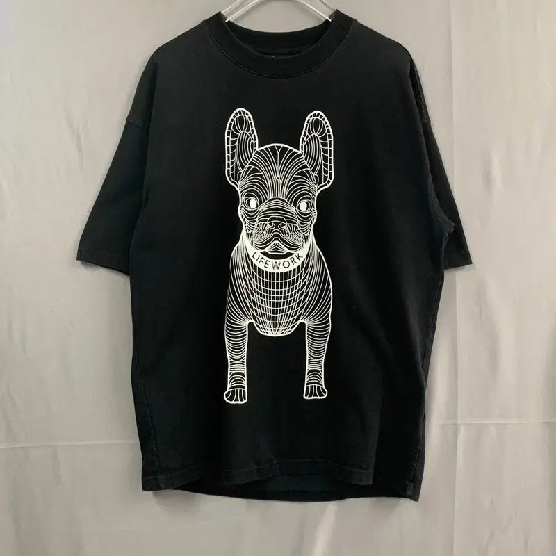 [BUNJANG] Life Work Big Radog Printing Oversized Short-Sleeve T-Shirt / M 라이프워크 빅 라독 프린팅 오버핏 반팔티