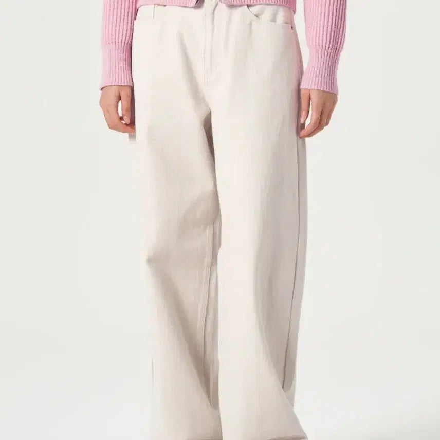 [BUNJANG] 8Seconds Cream Cotton Long Wide Pants (Ivory, M) / 에잇세컨즈 크림팬츠 코튼 롱 와이드 팬츠 아이보리M