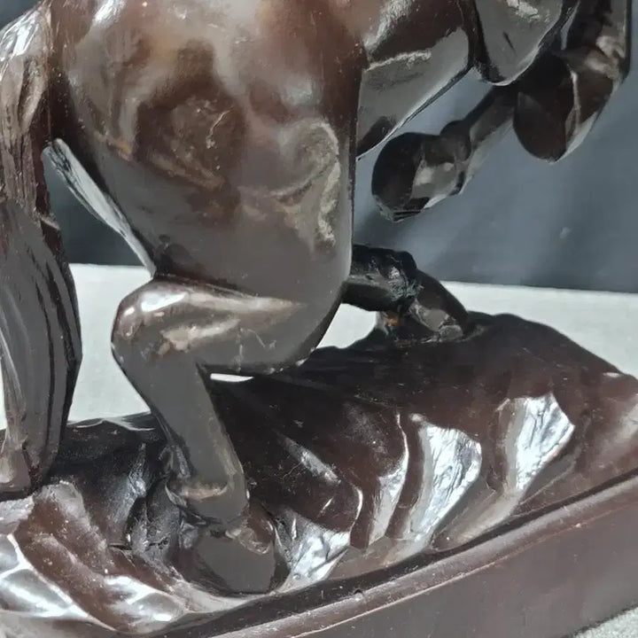 [BUNJANG] Wooden Horse Sculpture (32cm) / 준마 목조각