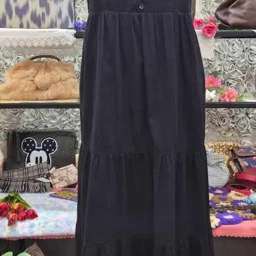 [BUNJANG] Uniqlo 100% Cotton Tiered Camisole Long Dress / 유니클로 면 100% 티어드 끈나시 롱원피스 (66 77)