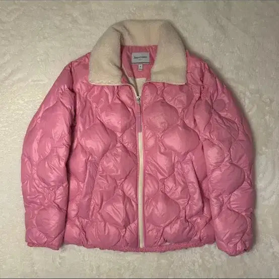 [BUNJANG] Juicy Couture Hot Pink Down Padded Jacket / 쥬시꾸뛰르 핫 핑크 다운 패딩