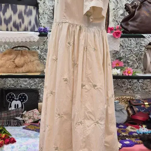 [BUNJANG] DAZY 100% Cotton Crinkled Long Dress / DAZY 면 100% 바스락 롱원피스 (55 66)