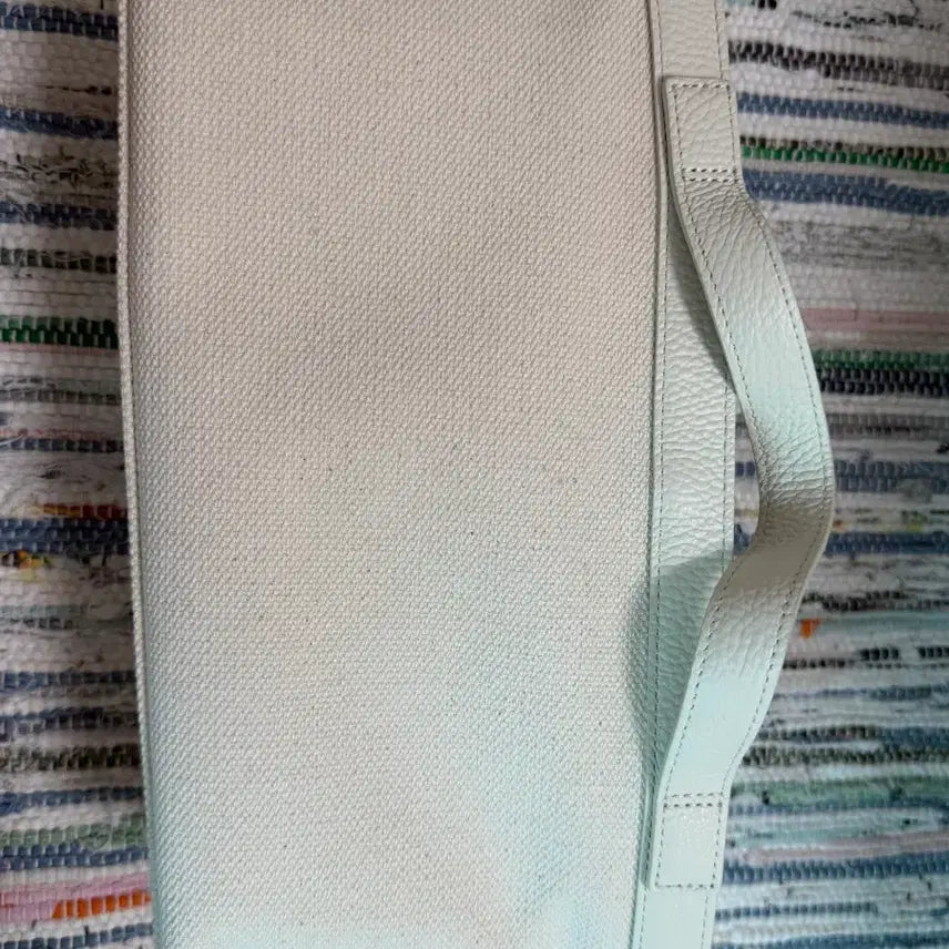 [BUNJANG] Kinder Salmon Poshall Canvas Tote Bag Ivory Small / 킨더살몬 포셀 캔버스 토트백 아이보리 스몰