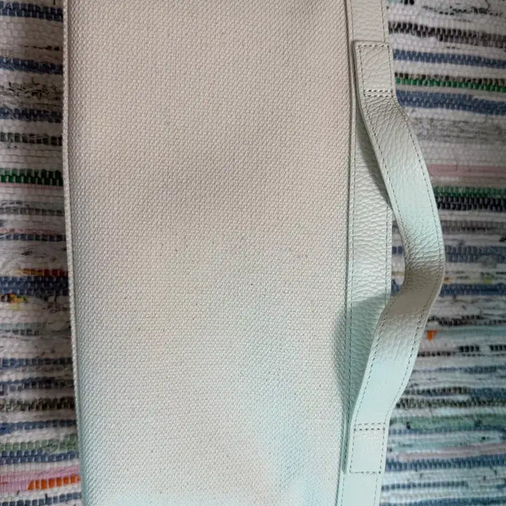 [BUNJANG] Kinder Salmon Poshall Canvas Tote Bag Ivory Small / 킨더살몬 포셀 캔버스 토트백 아이보리 스몰