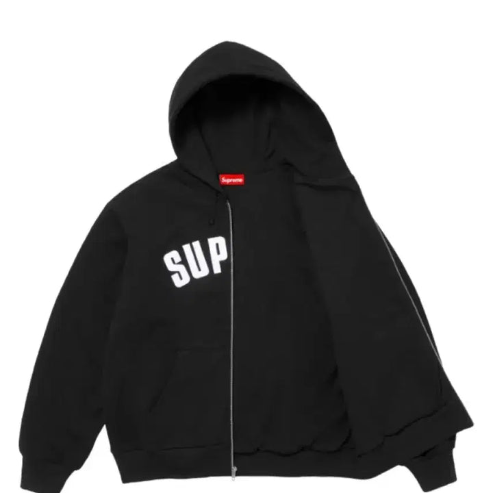 [BUNJANG] Supreme Arc Thermal Lined Zip Up Hoodie Sweatshirt Black L / 슈프림 아크 써멀 라인드 집업 후드 스웨트셔츠 블랙 L사이즈