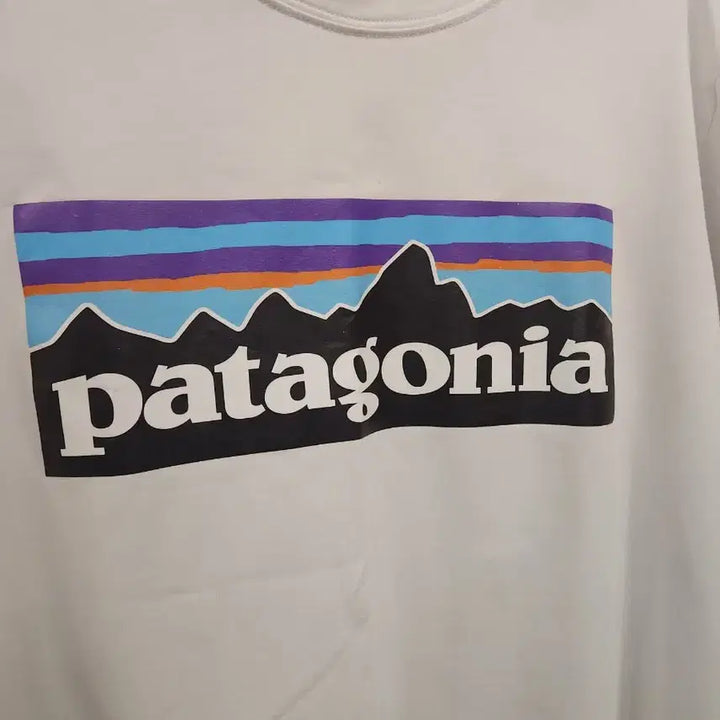 [BUNJANG] Patagonia White Short Sleeve T-Shirt / 파타고니아 흰색 반팔 티셔츠