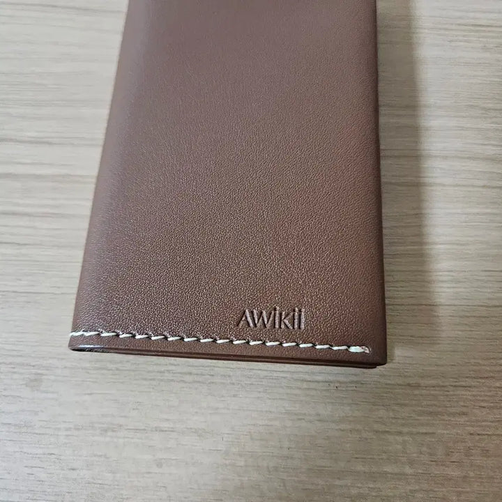 [BUNJANG] Awwki Eco-friendly Apple Leather Card Wallet Keychain Brown / [새상품] 어위키 친환경 사과가죽 카드지갑 키링 브라운(정가4.5)