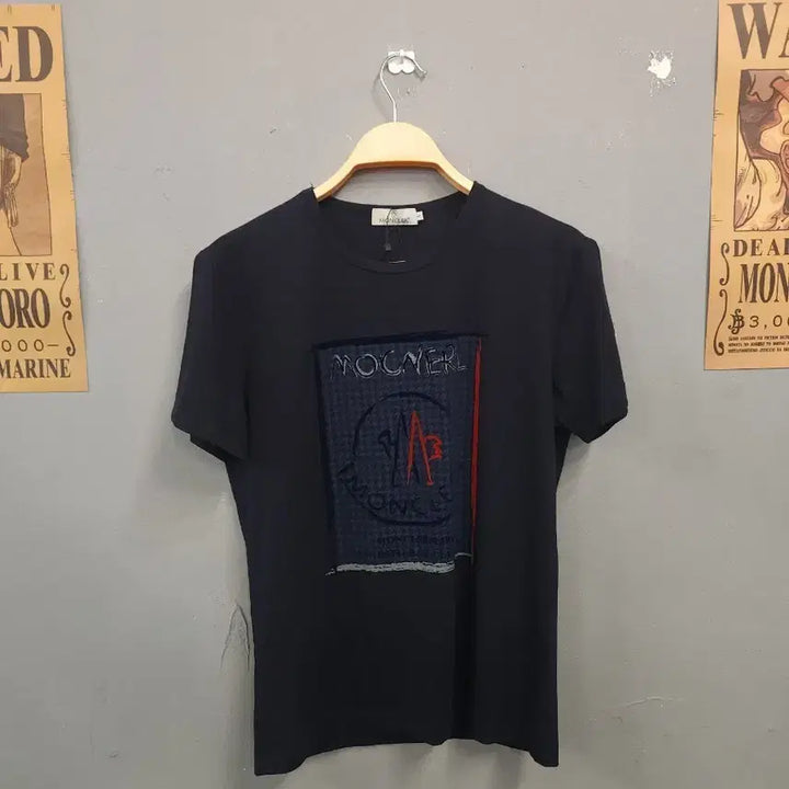 [BUNJANG] Moncler Logo Short Sleeve T-Shirt Navy / 몽클레어 로고 반팔 티셔츠 네이비
