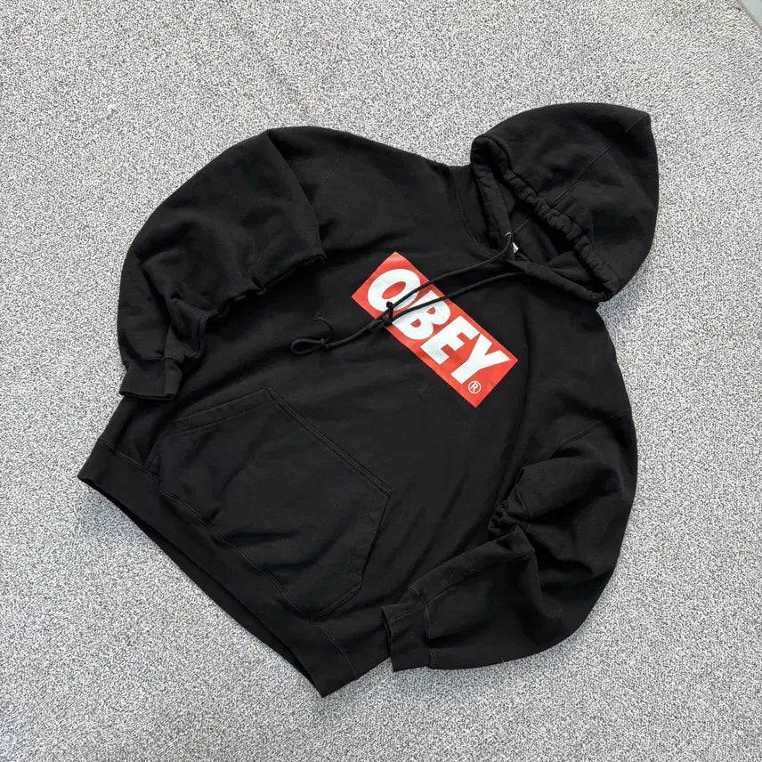 [BUNJANG] OBEY Box Logo Long Sleeve Hoodie / L 오베이 박스로고 긴팔 후드티 후디 0506J