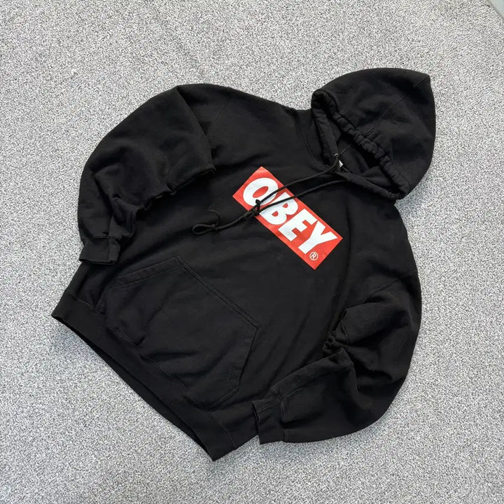 [BUNJANG] OBEY Box Logo Long Sleeve Hoodie / L 오베이 박스로고 긴팔 후드티 후디 0506J