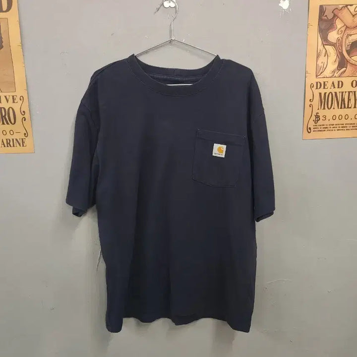 [BUNJANG] Carhartt Navy Pocket T-Shirt / 칼하트 포켓 반팔티 네이비