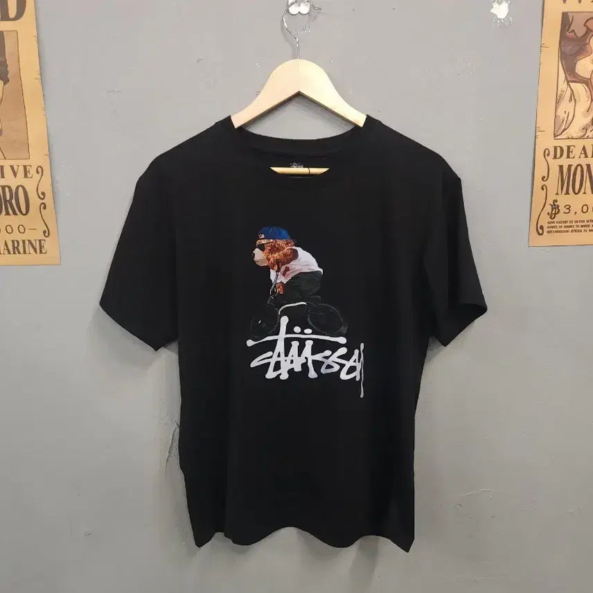 [BUNJANG] Stussy Bicycle Graphic Short Sleeve T-Shirt Black / 스투시 자전거 그래픽 반팔 티셔츠 블랙