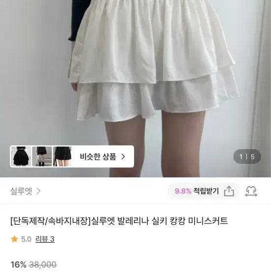 [BUNJANG] Silhouette Ballerina Ruffle Mini Skirt White / 실루엣 발레리나 캉캉 미니스커트 화이트