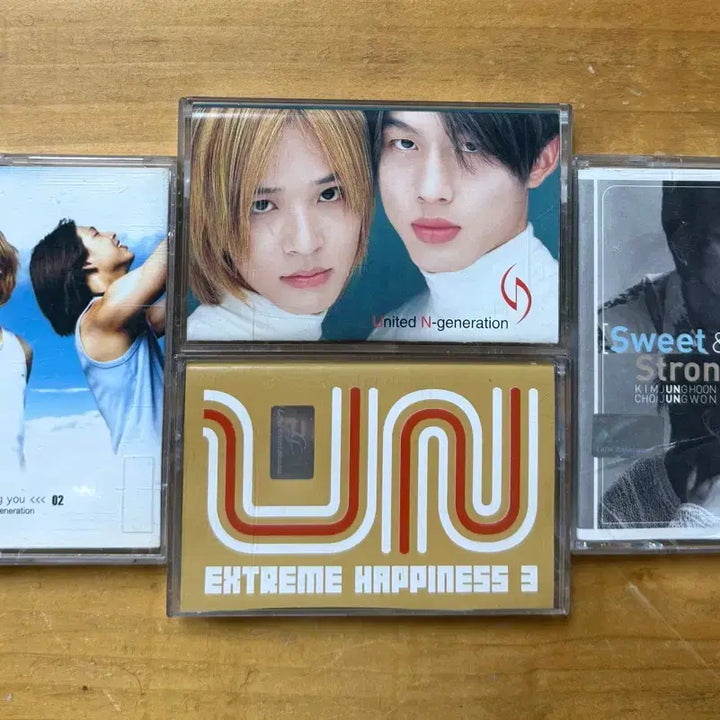 [BUNJANG] UN 1st-3rd Album &amp; Sweet/Strong Cassette Tape Bundle / 유엔 (UN) 1집~3집 &amp; 스윗/스트롱 카세트테이프