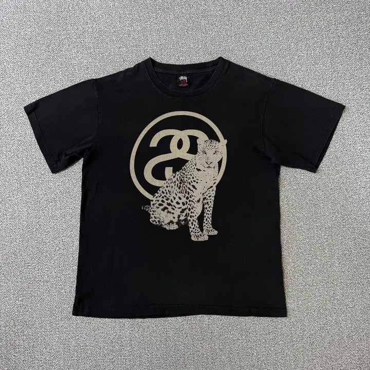 [BUNJANG] Stussy 00s Double S Cheetah Graphic T-Shirt XL / STUSSY 스투시 00s 더블에스 치타 반팔티