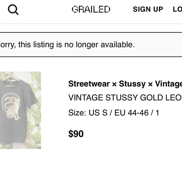 [BUNJANG] Stussy 00s Double S Cheetah Graphic T-Shirt XL / STUSSY 스투시 00s 더블에스 치타 반팔티