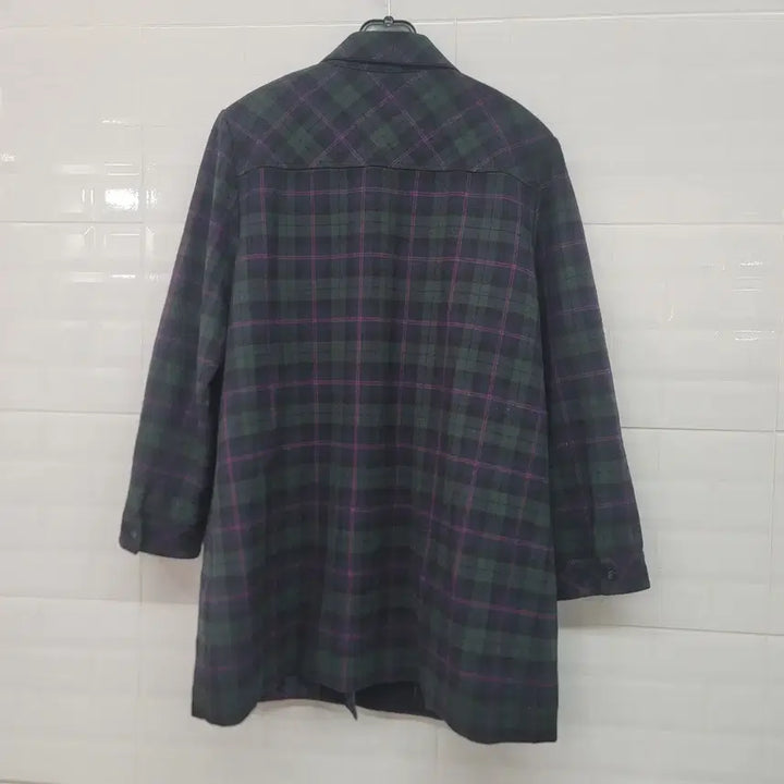 [BUNJANG] RIBON Check Long Shirt / RIBON 리본 체크 롱 남방