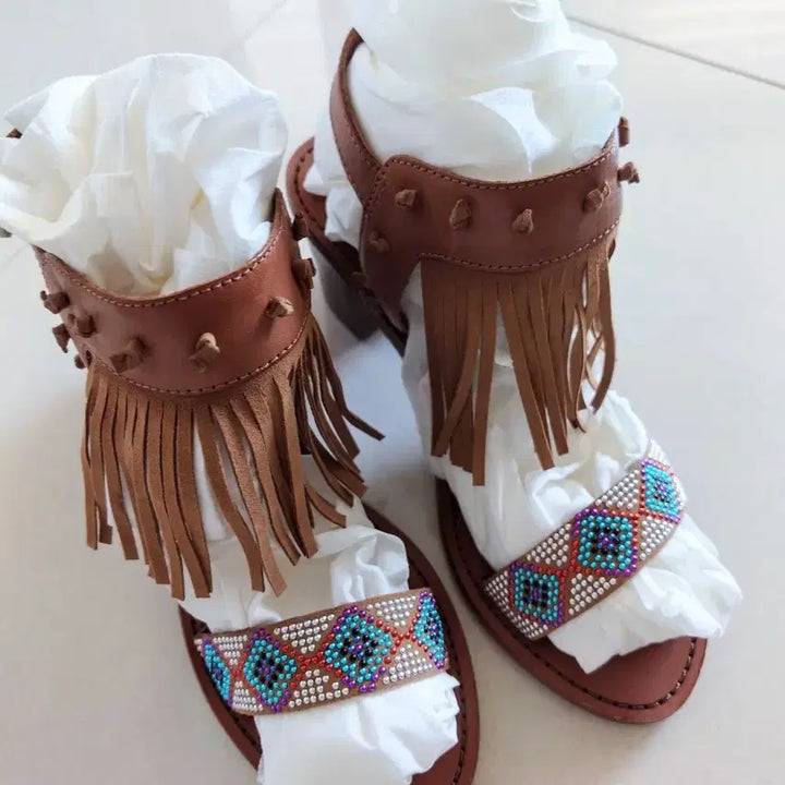 [BUNJANG] Ash Tassel Detail Sandals Brown / 아쉬(Ash) 태슬 장식 샌들 브라운 (새상품)