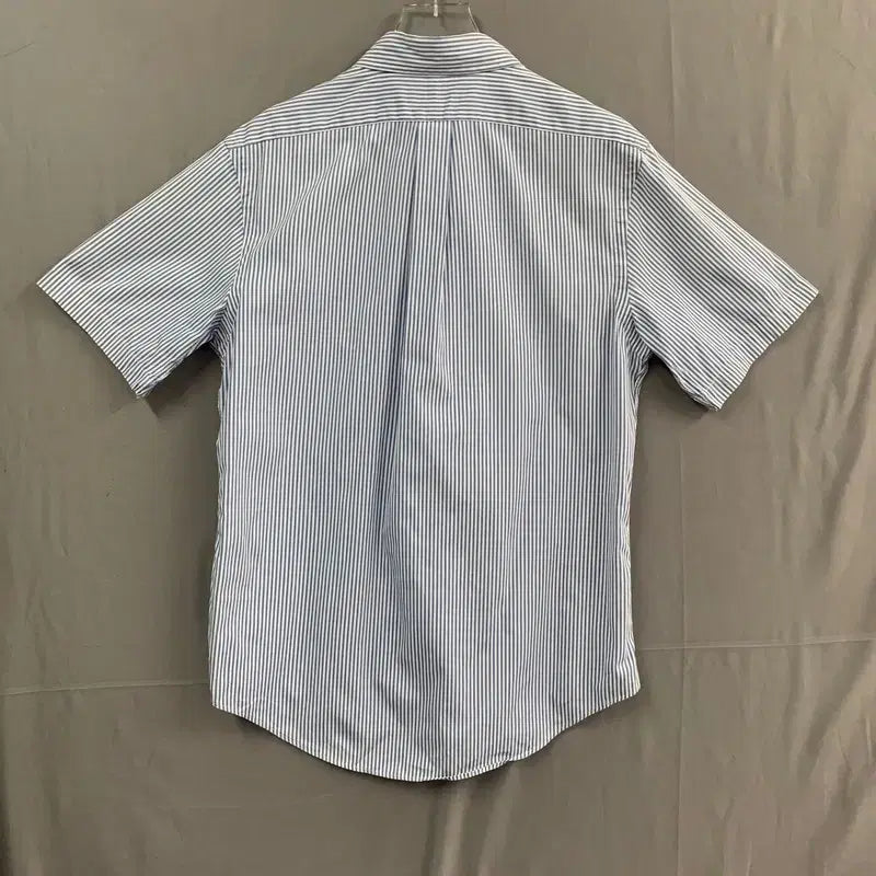 [BUNJANG] Polo Ralph Lauren Custom Fit Blue Stripe Short Sleeve Shirt / L 폴로랄프로렌 커스텀핏 블루 스트라이프 반팔 셔츠 남방