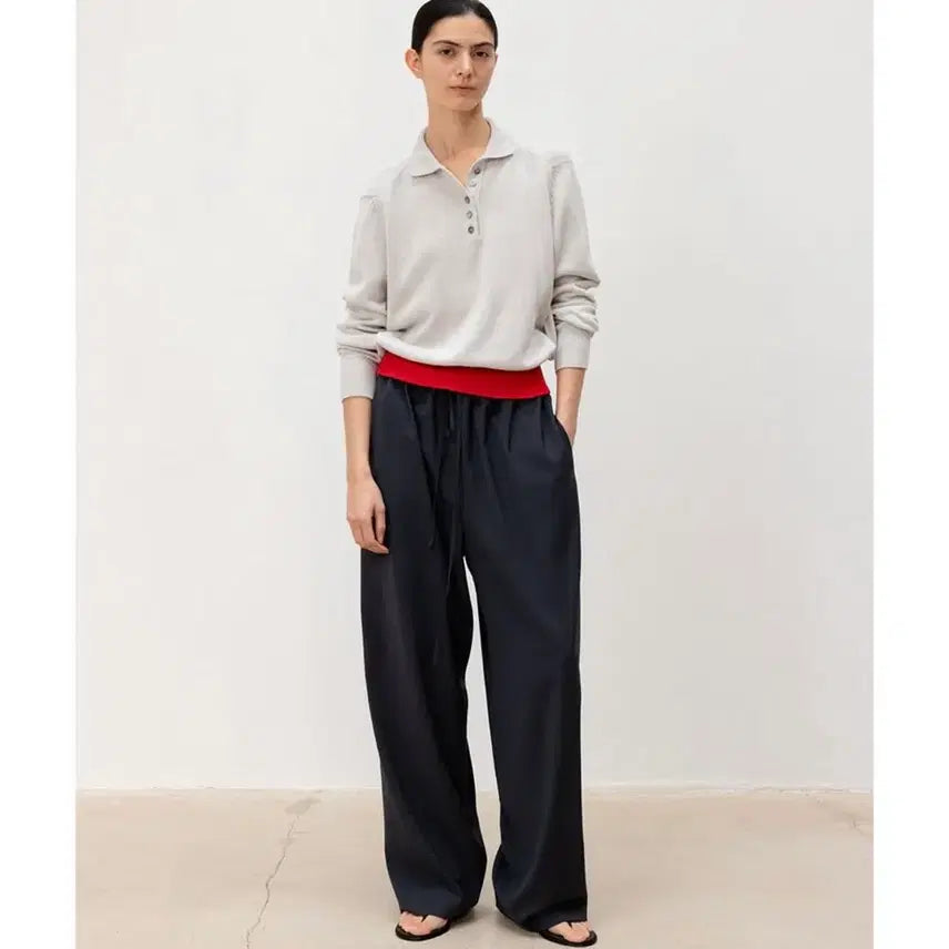[BUNJANG] Mundal Collar Knit Light Gray / 문달 카라니트