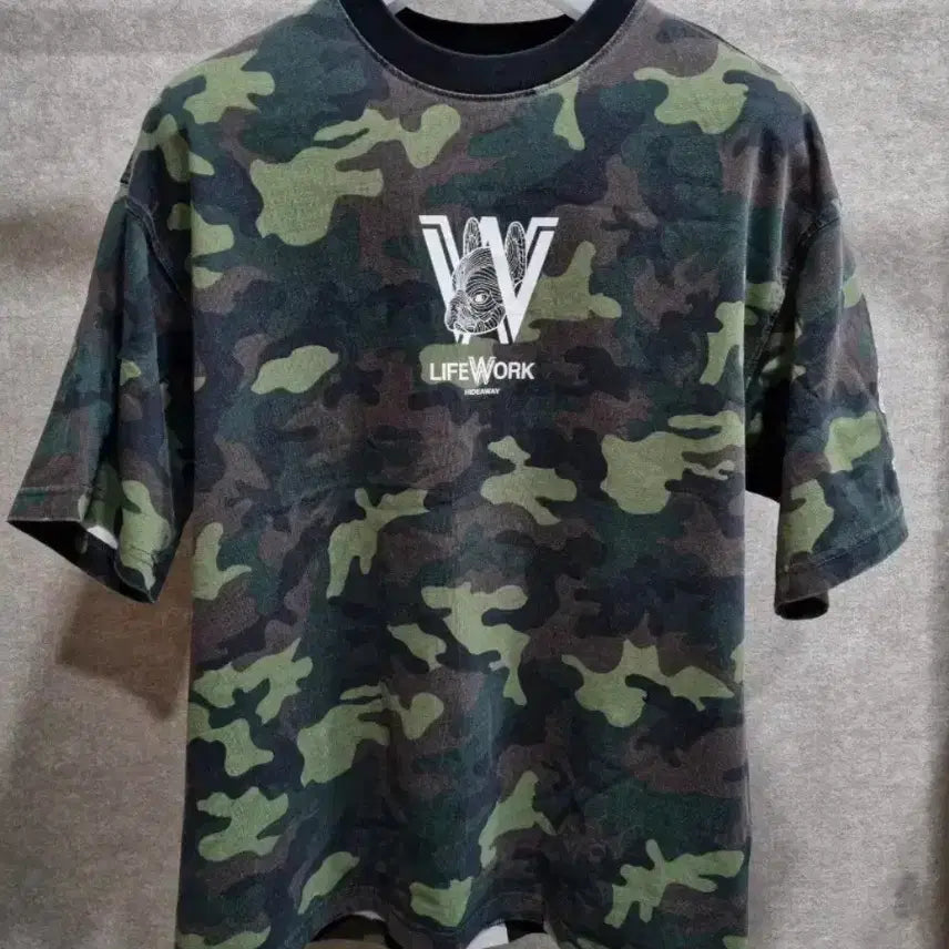[BUNJANG] Lifework Camo Half-Sleeve T-Shirt Men&