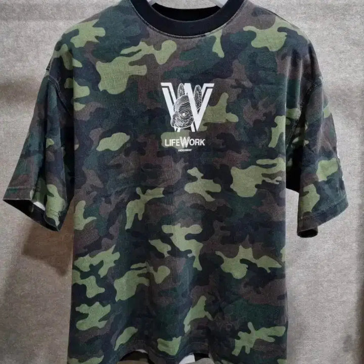 [BUNJANG] Lifework Camo Half-Sleeve T-Shirt Men&