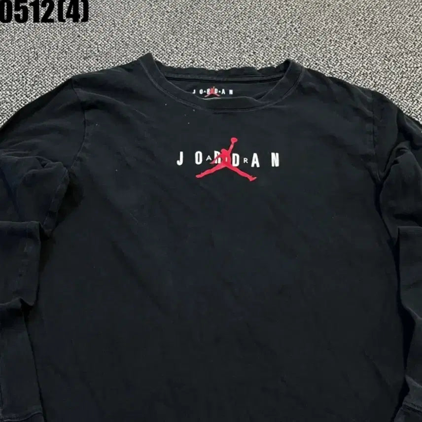 [BUNJANG] Jordan Black Long Sleeve T-Shirt L / 조던 블랙 긴팔 티셔츠 L | 0512