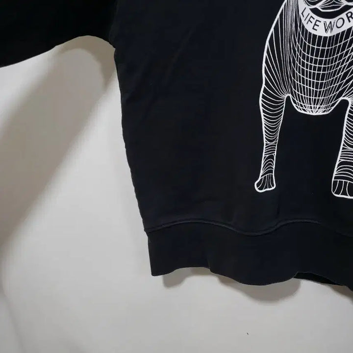 [BUNJANG] Lifework Black Dog Print Sweatshirt / 라이프워크 맨투맨 블랙