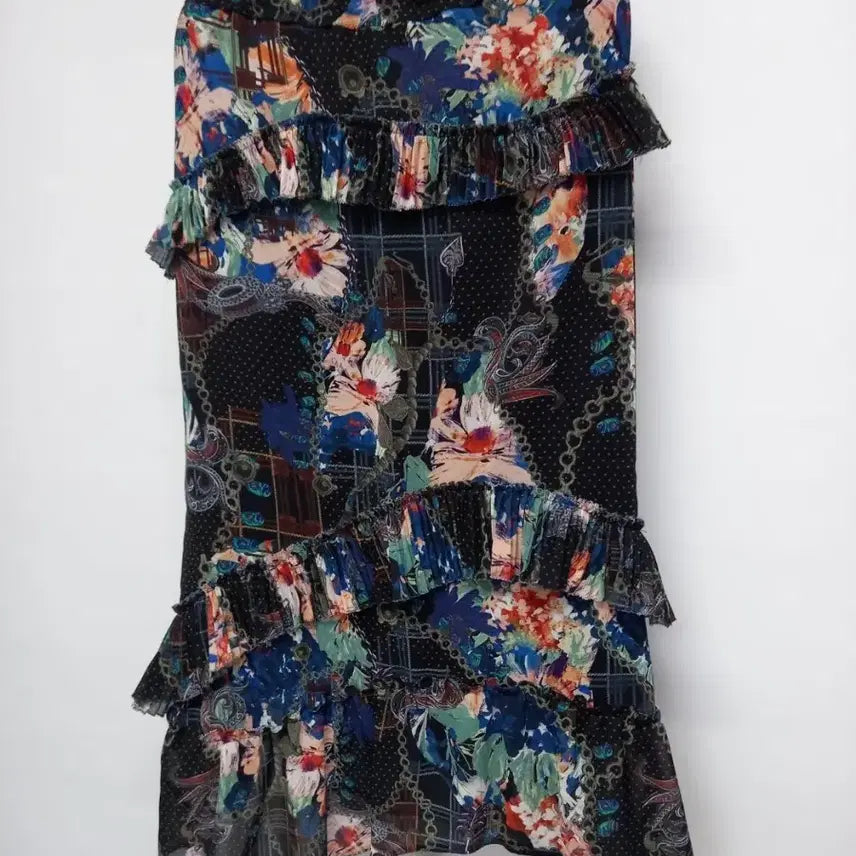[BUNJANG] TIME Choonha Chiffon KkanKkang Long Skirt / 타임 TIME 춘하 쉬폰 캉캉 롱 스커트 61 33-55