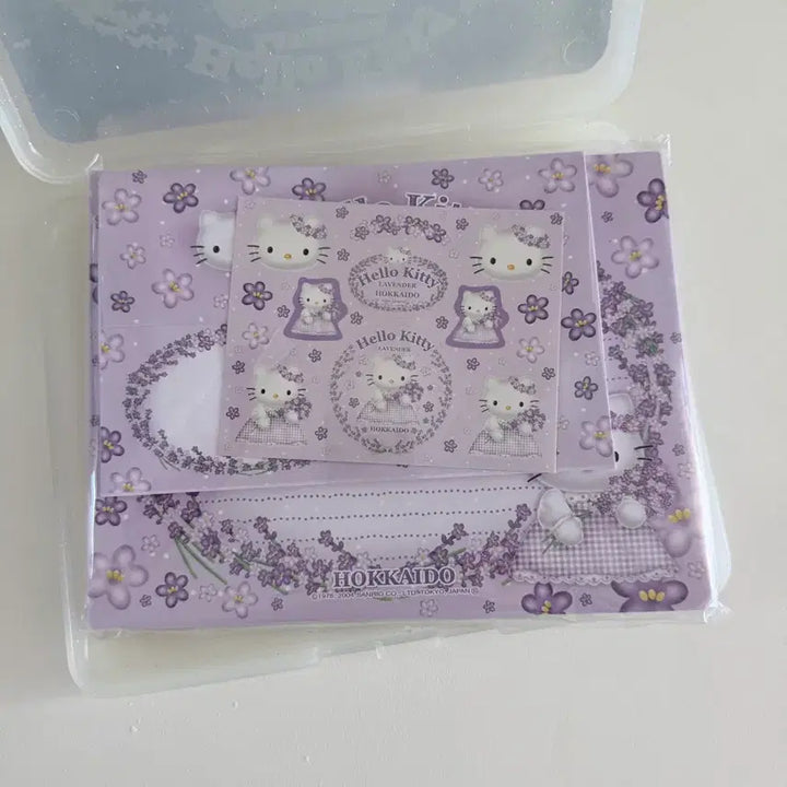 [BUNJANG] Sanrio Classic Hokkaido Lavender Kitty Letter Paper Set / 산리오 고전 홋카이도 라벤더키티 편지지 세트