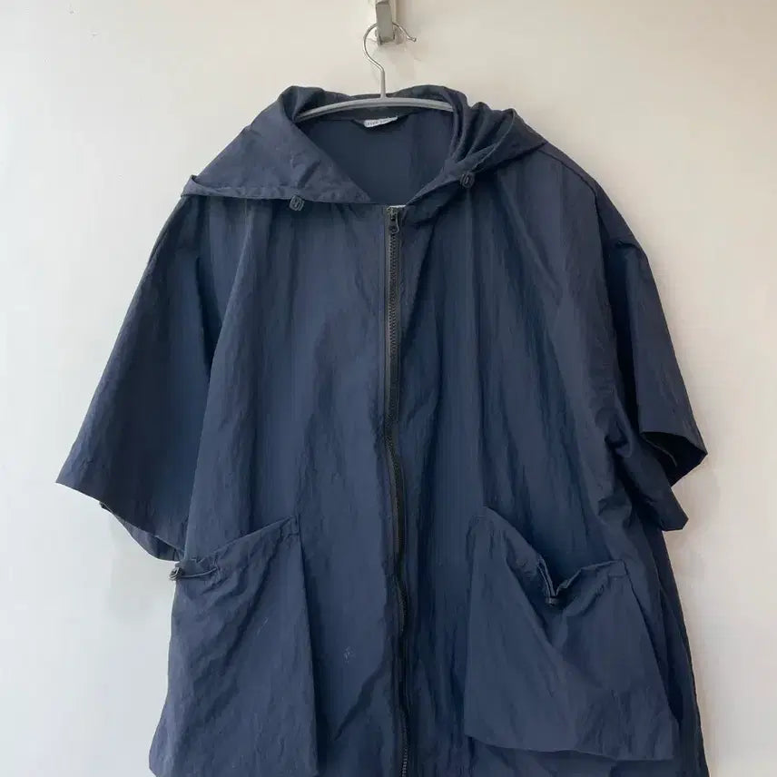 [BUNJANG] Unisex Rain Nylon Wind Hooded Jacket / 남녀공용 장마 레인 나일론 윈드 후드 자켓
