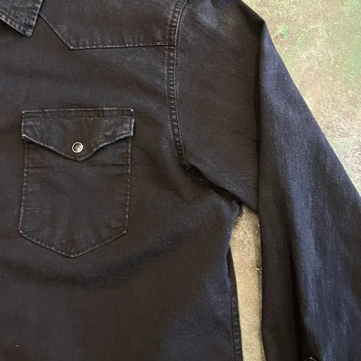[SOLD OUT] [L] Wrangler 블랙 웨스턴 스냅버튼 랭글러 셔츠