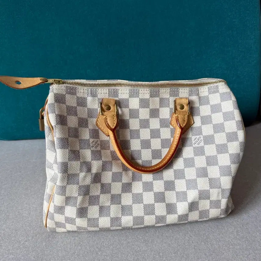 [BUNJANG] Louis Vuitton Speedy Damier Azur 30 Tote Bag / 루이비통 스피디 다미에 아주르 30