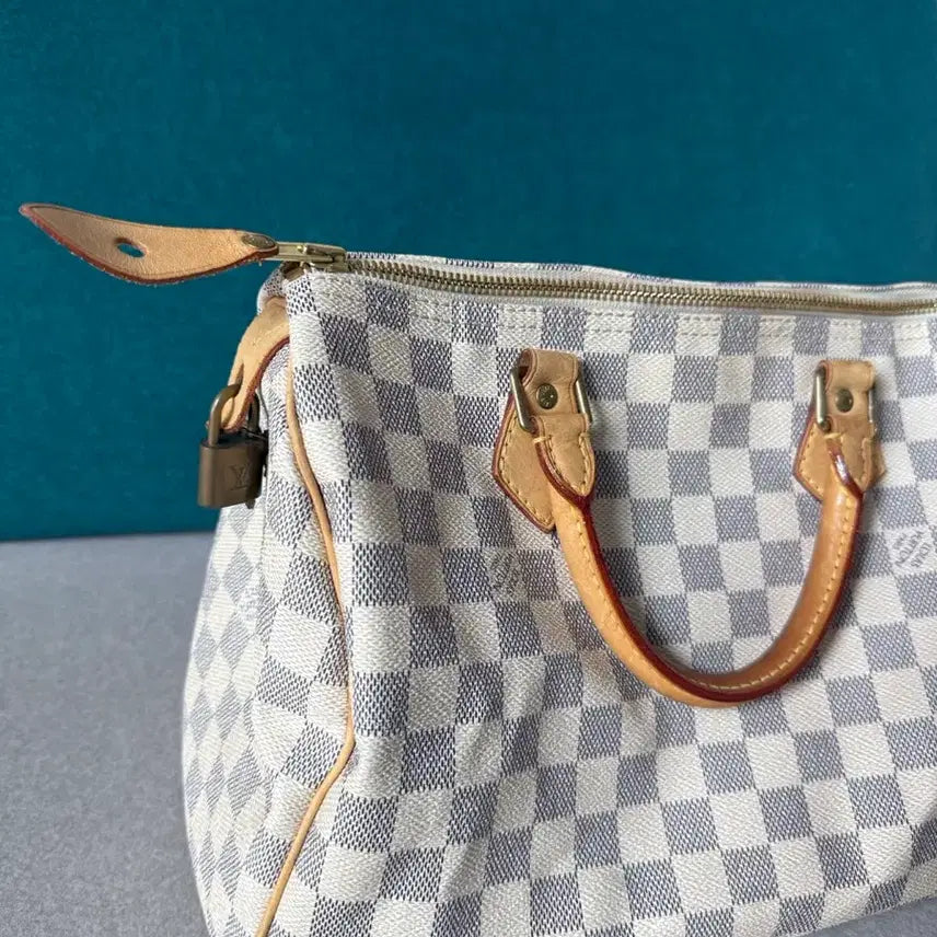 [BUNJANG] Louis Vuitton Speedy Damier Azur 30 Tote Bag / 루이비통 스피디 다미에 아주르 30