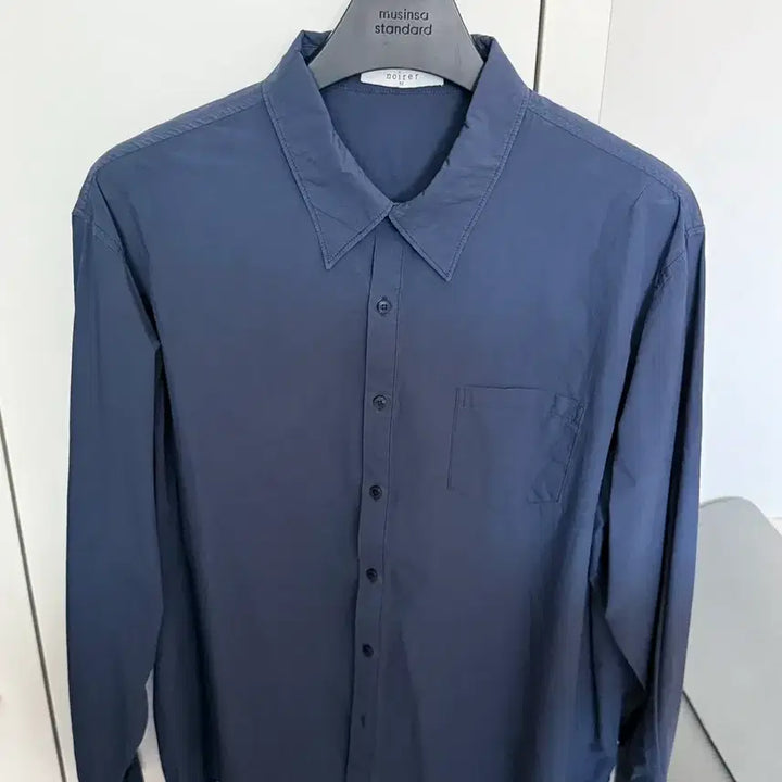 [BUNJANG] Noir Cotton Shirt Navy / 노이어 코튼셔츠 네이비