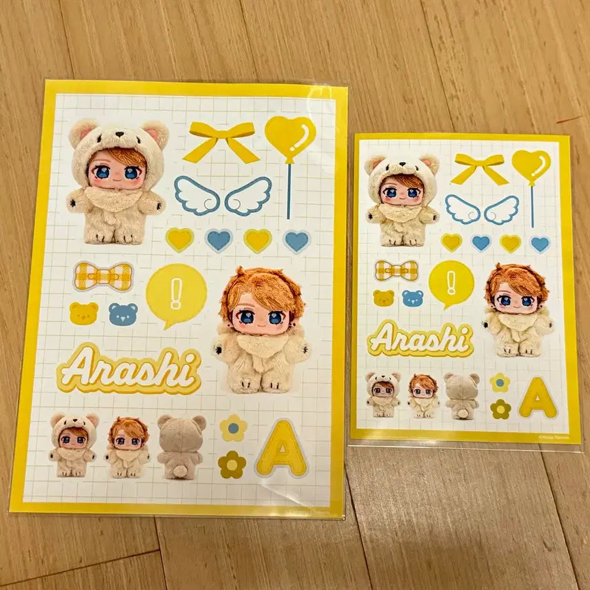 [BUNJANG] Ensemble Stars! Narukami Arashi Itsunui "Bear" Plush &amp; Seal Sticker Set / 앙상블스타즈 앙스타 나루카미 아라시 이츠누이 곰누이 씰 스티커