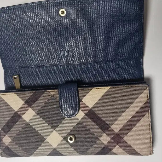 [BUNJANG] Daks Check Long Wallet for Women / 닥스 체크 장지갑 여성 반지갑