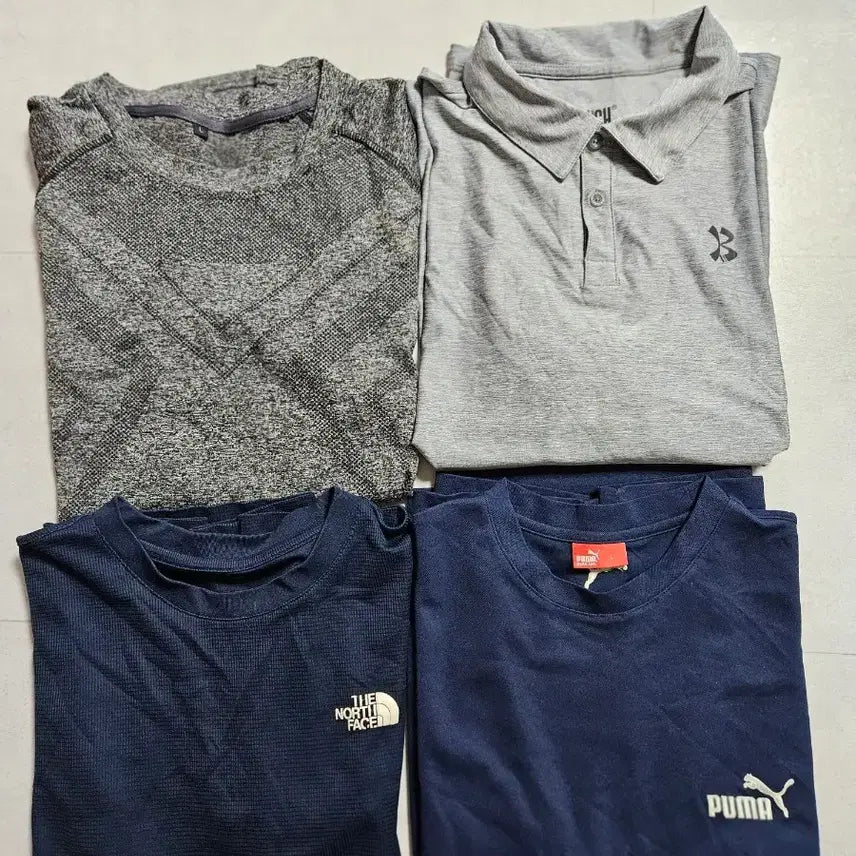 [BUNJANG] Nike, Puma, North Face 4-Piece Functional T-Shirt Set / 나이키/푸마/노스페이스 기능성 티셔츠 4벌 100