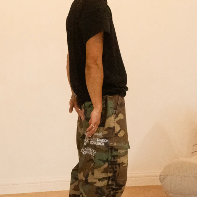 [BUNJANG] Gathergeois Camouflage Cargo Pants / 라지 ) 게더레이지 / 카모플라쥬 카고팬츠 /