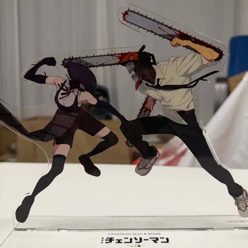 [BUNJANG] Chainsaw Man - Reze &amp; Denji Battle Scene Acrylic Stand / 체인소맨 레제 덴지 전투씬 아크릴 스탠드 (베이스야드)
