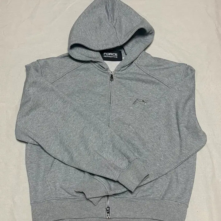 [BUNJANG] Force Sensitive Cropped Hoodie Zip-Up (Gray, Size M) / 포스 센스티브 후드집업 1