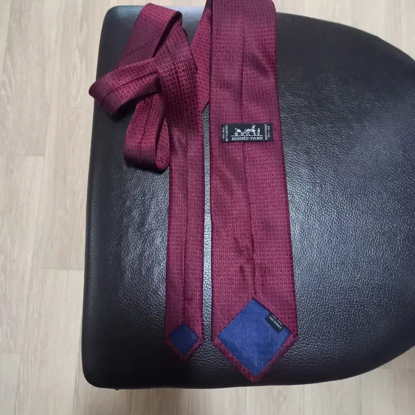 [BUNJANG] Hermes H Logo Silk Tie Burgundy / 에르메스 H로고 넥타이 [미사용]
